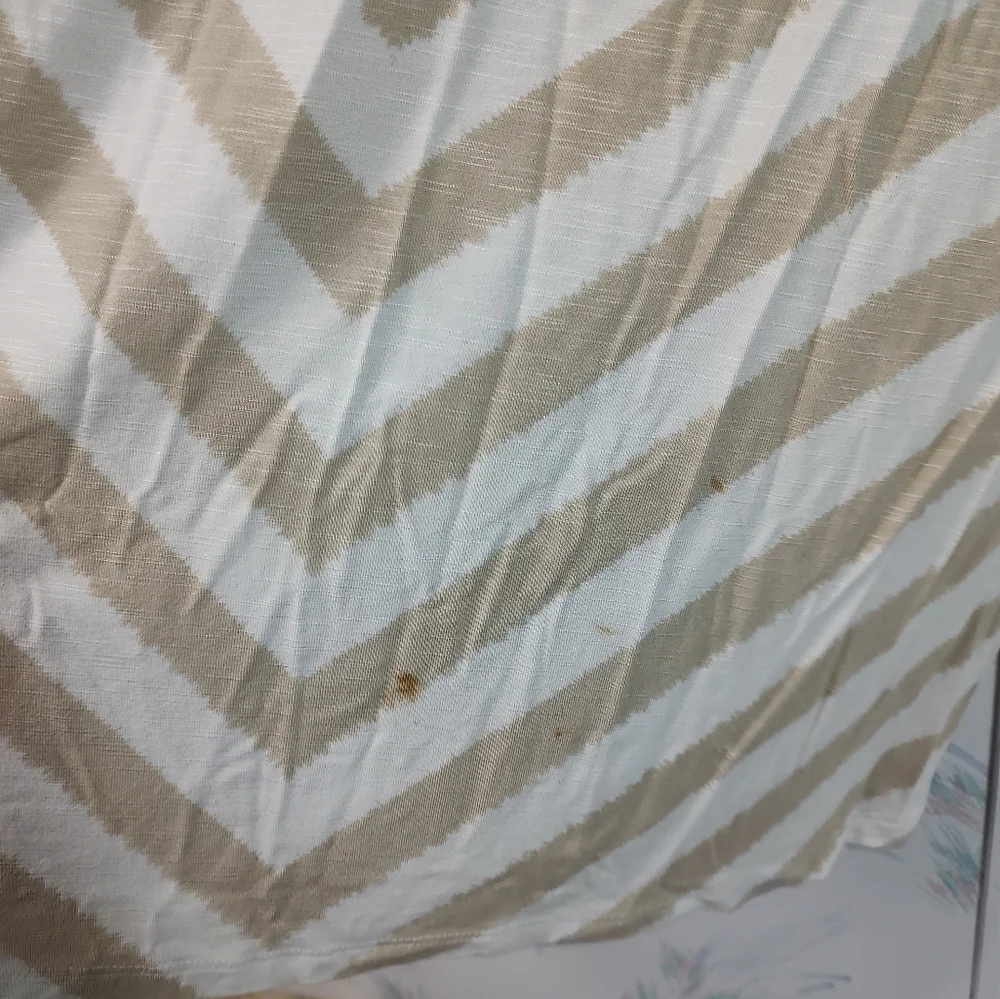 Chico's 2 Beige Chevron Print Midi Skirt - Picture 4 of 10